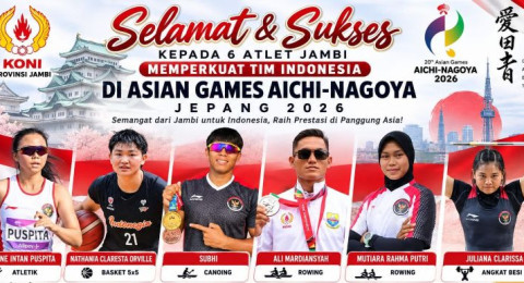 Enam Atlet Jambi Perkuat Kontingen Indonesia di Asian Games Jepang 2026